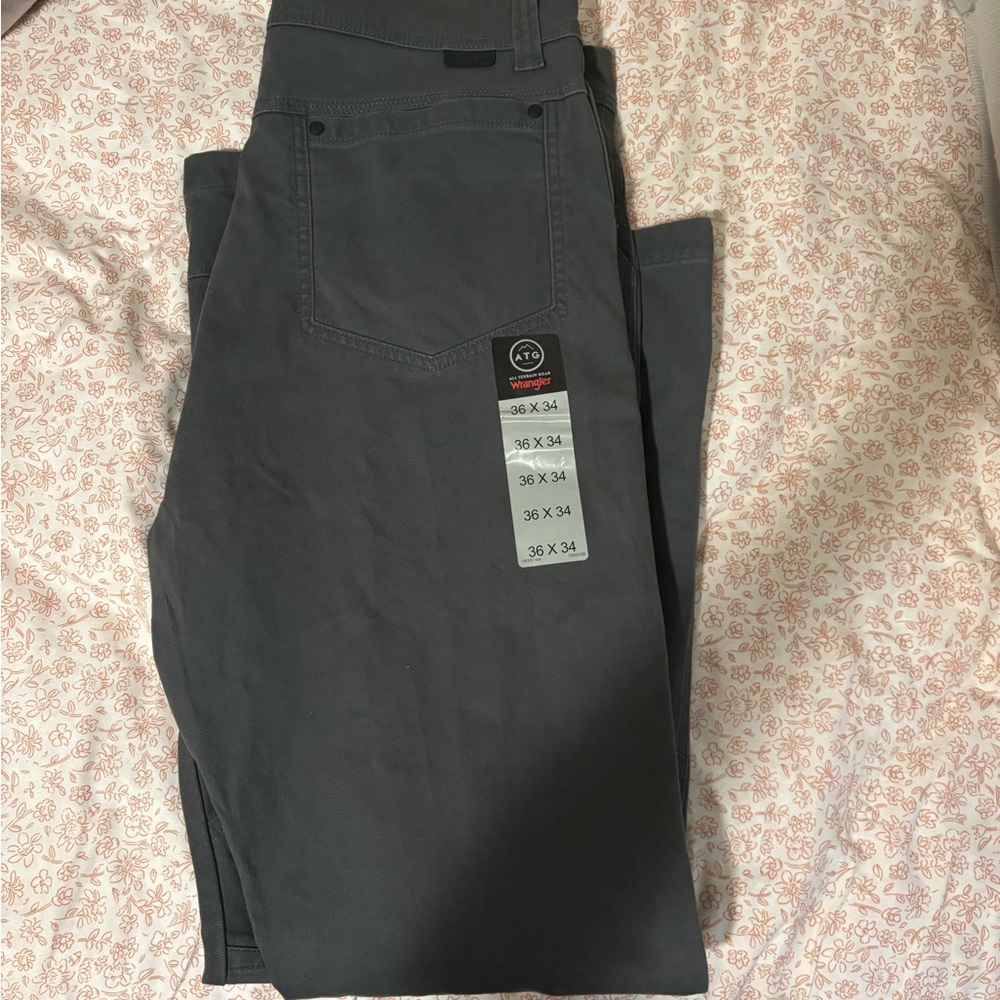 Wrangler All Terrain Gear Gray Men's Work Pants